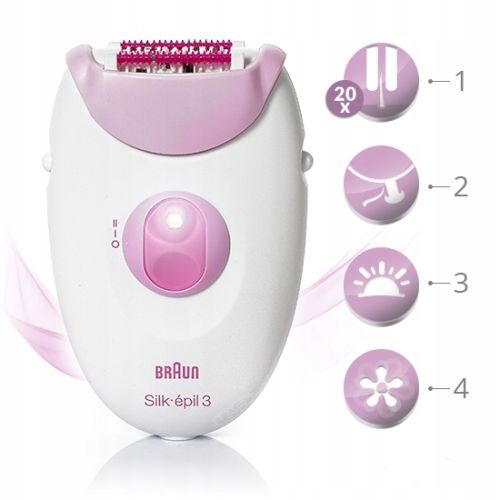 Depilator BRAUN Silk-epil 3 SoftLift Power + trymer bikini Styler - Germany - 3