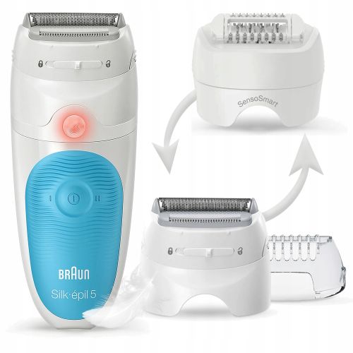 DEPILATOR BRAUN Silk-epil 5 SensoSmart WET&DRY + SPA + GOLARKA + TRYMER 4w1 - 6